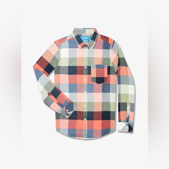 Chubbies The Iplaid Stretch Button Up Flannel Large New - Picture 1 of 7